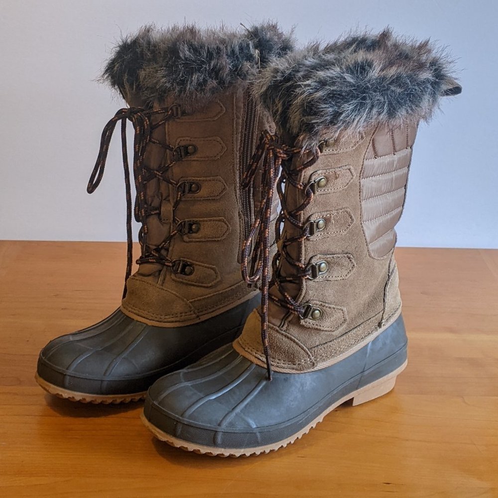 Khombu Tall Lace-Up Waterproof Boots Colyn, women's size 6